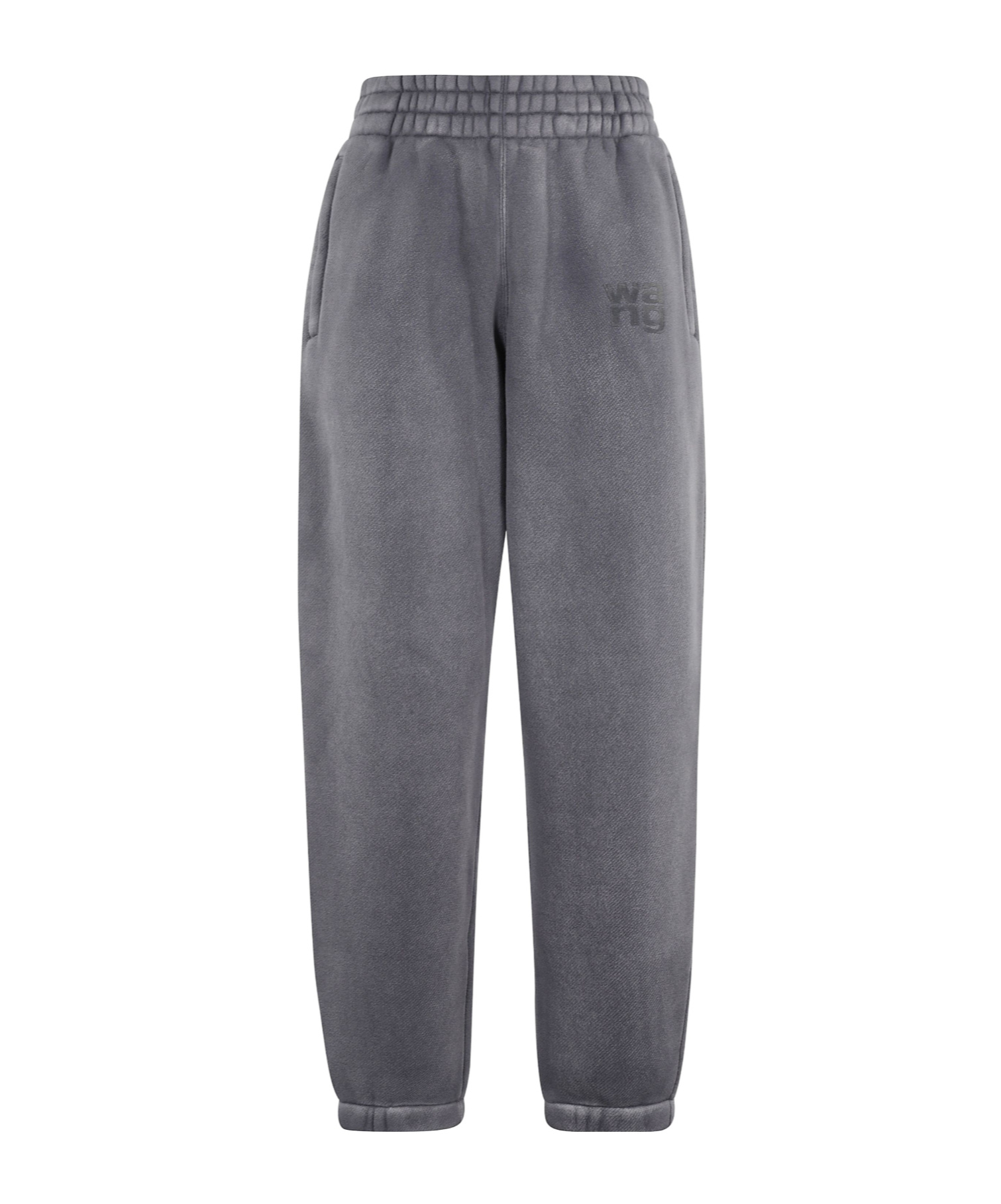 Alexander Wang T T By Alexander Wang Jogger Terry Trousers In Gray