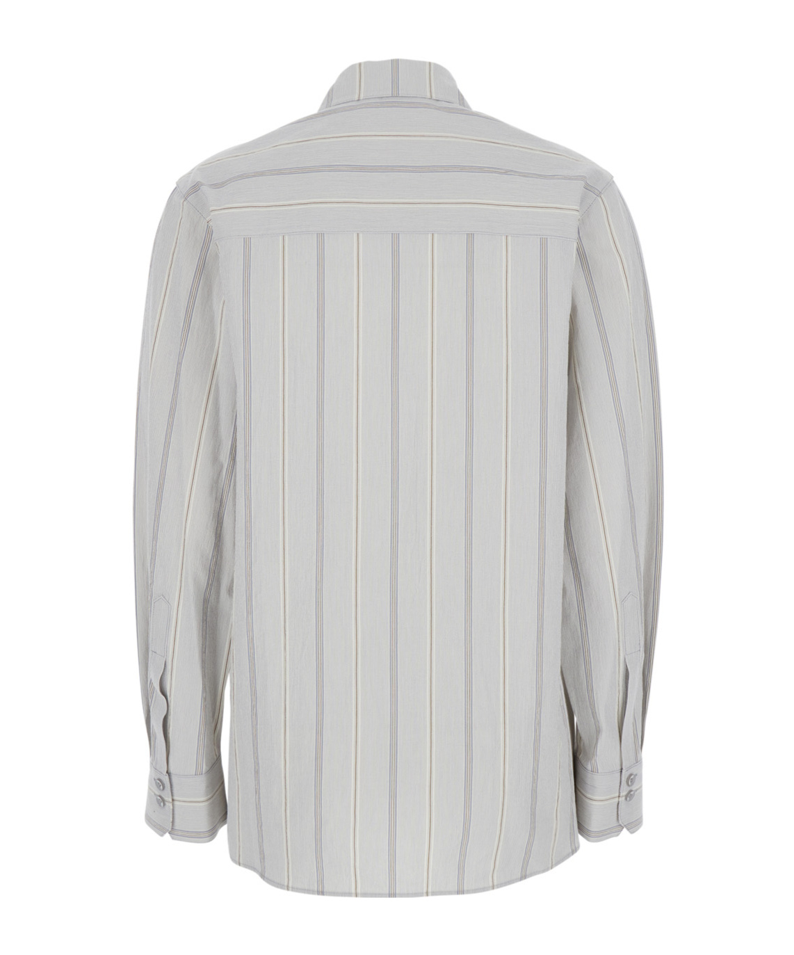 Low Classic Stripe Shirt With Button-down Front In Gray