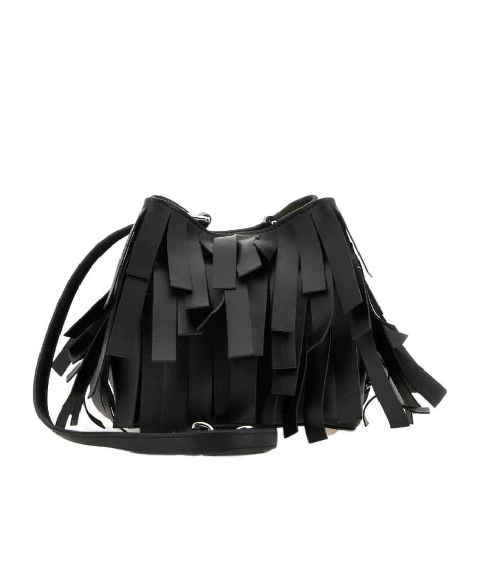 Hogan H01r Hocket Mini Frange Shopping Bag In Black