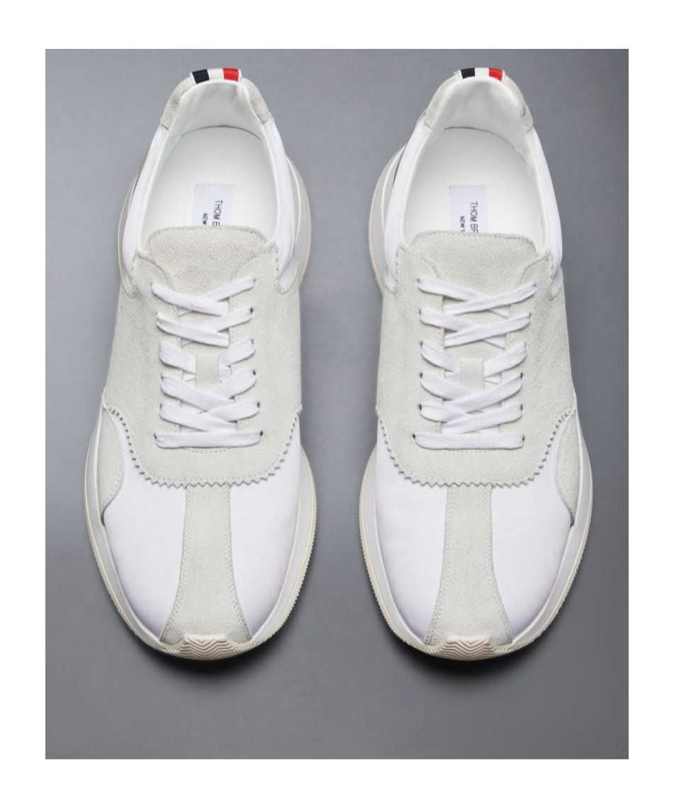 Thom Browne Sprinter Panelled Sneakers In White