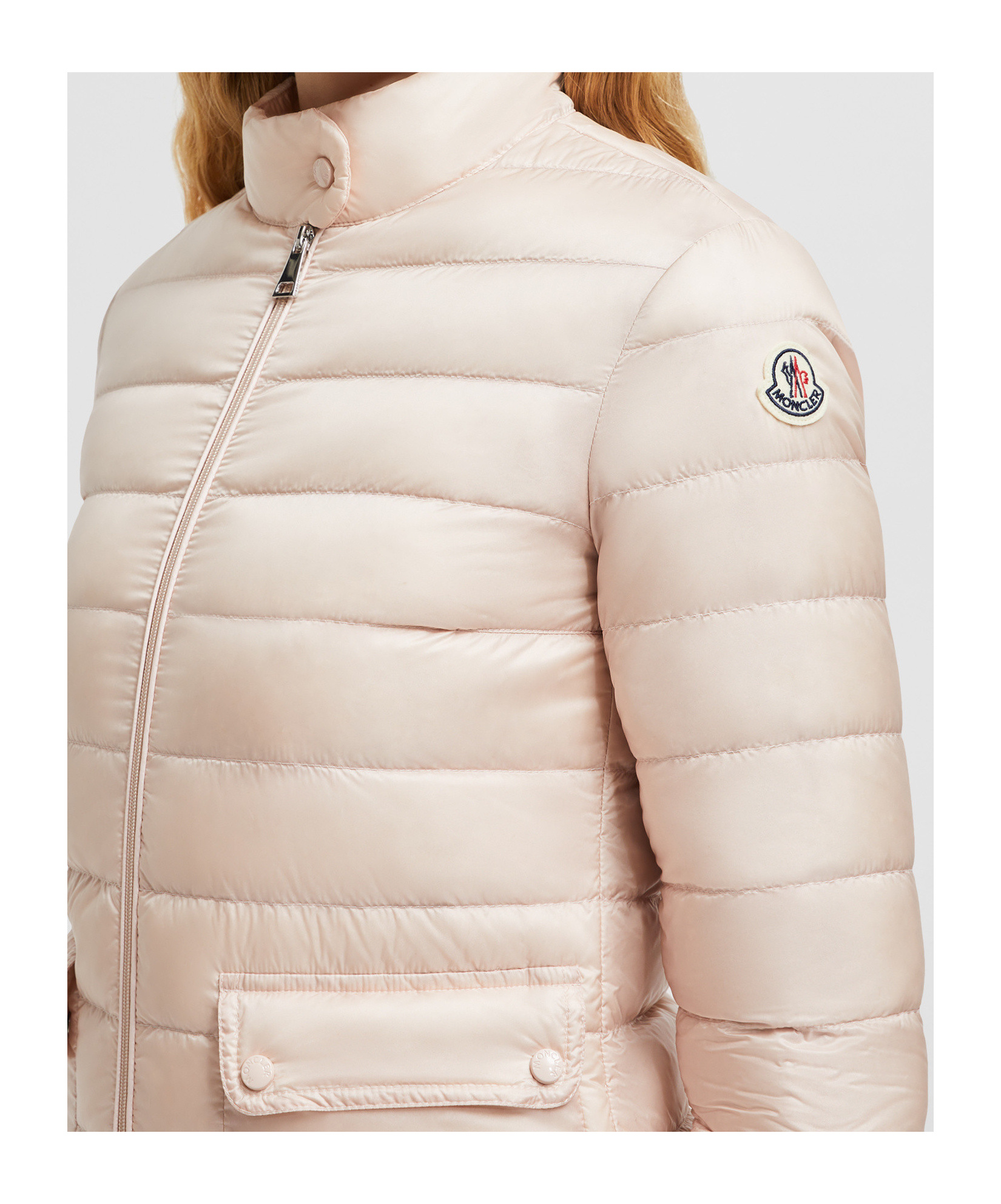 Shop Moncler Lans Foldable Short Down Jacket In Pink