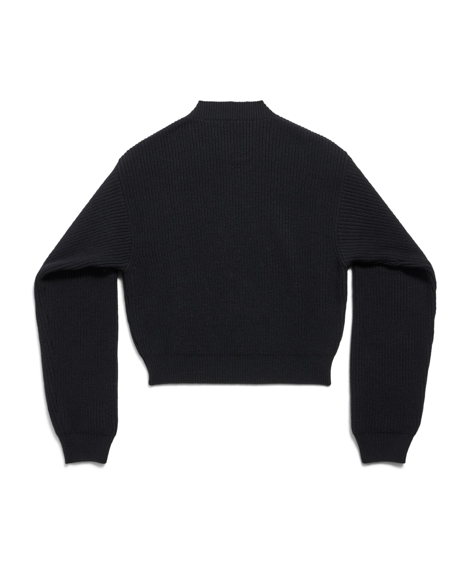 Balenciaga Long-sleeved Sweater In Black