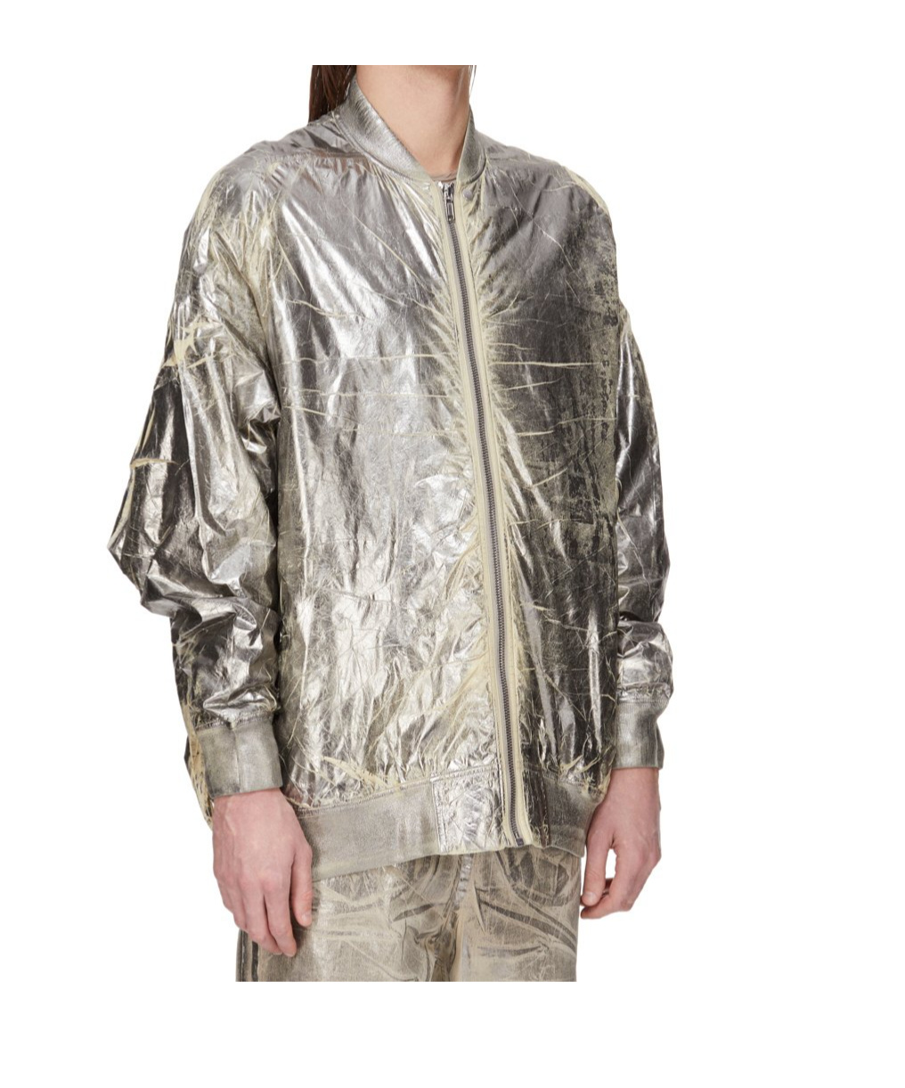 Rick Owens Drkshdw Long-sleeved Casual Jacket In Silver