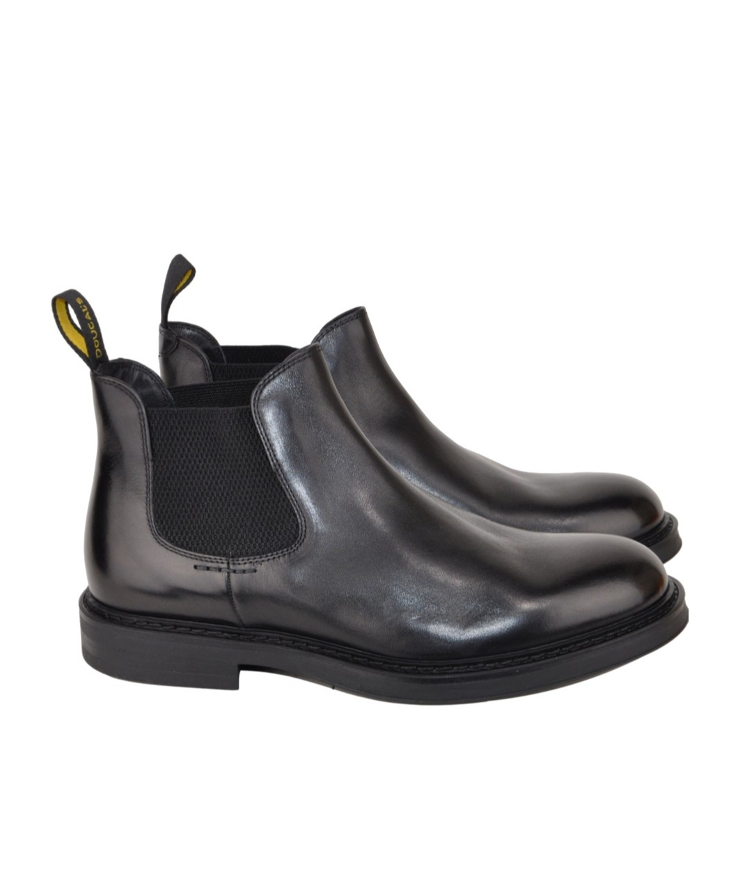 Doucal's Black Leather Ankle Boot In Black
