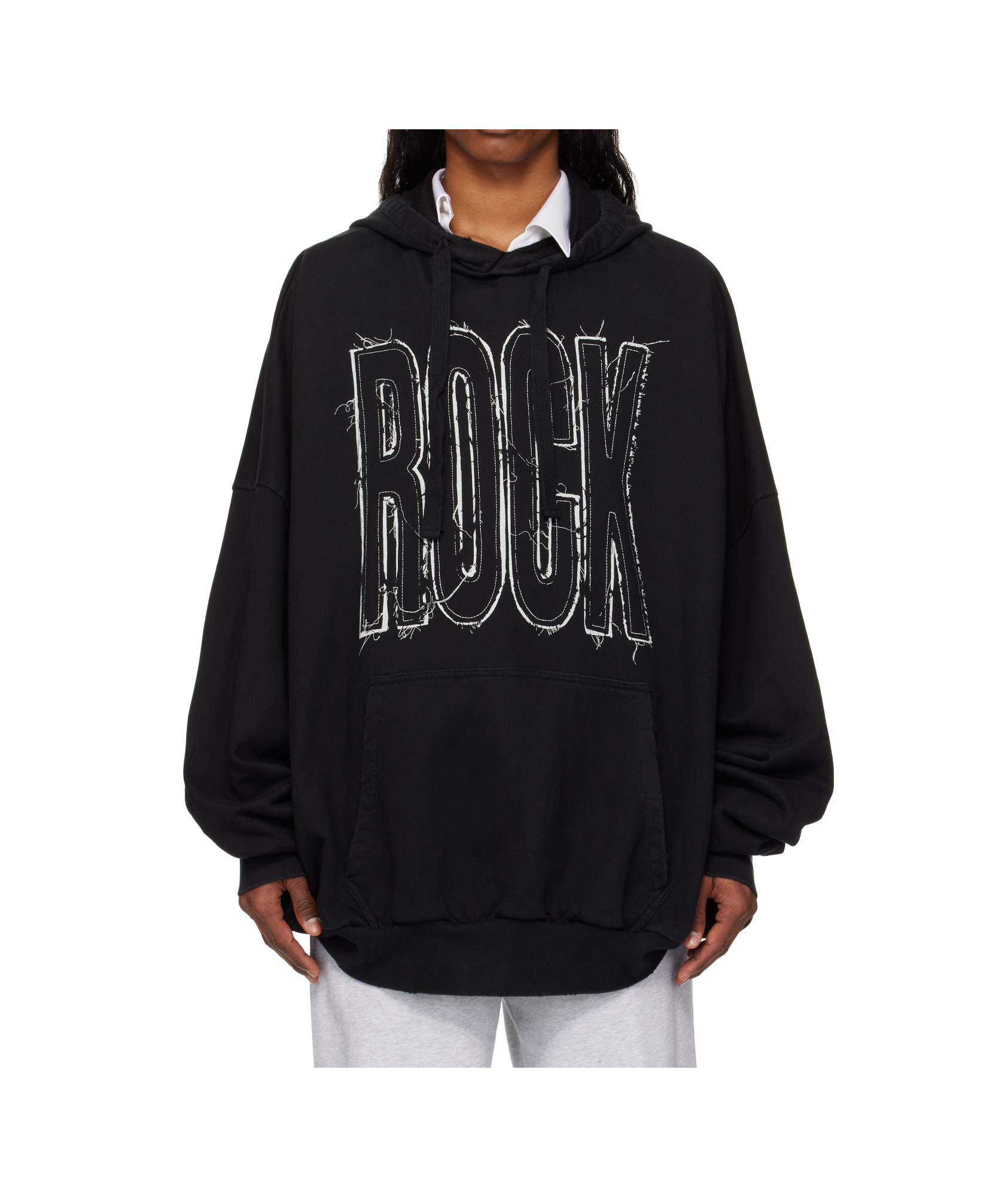 Vaquera Black Giant Hoodie In Black