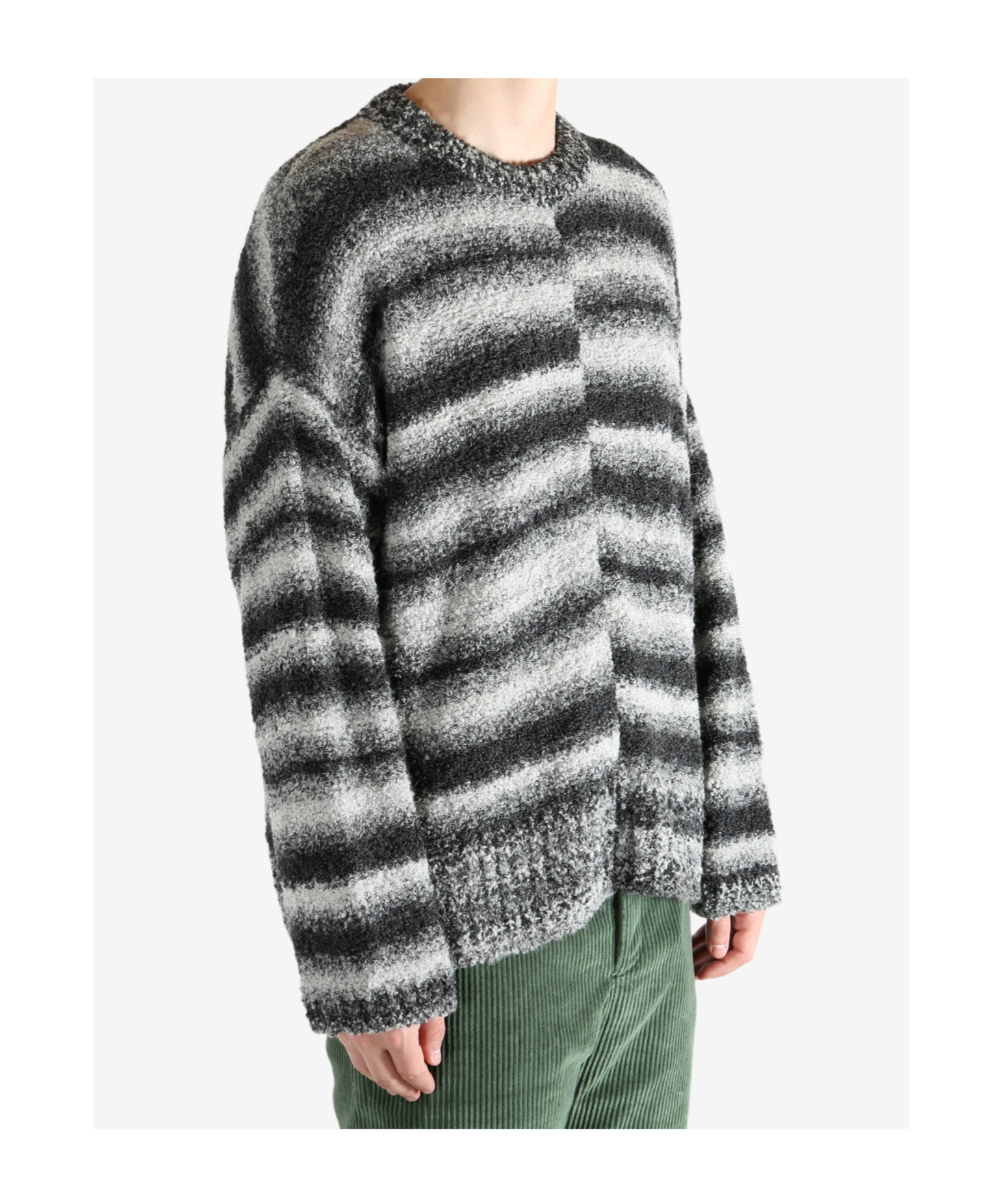 The Elder Statesman Rover Striped Jumper In Black