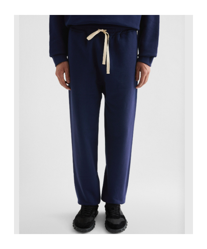 Jil Sander Cotton Joggers With Back Pocket And Elastic Waistband In Blue