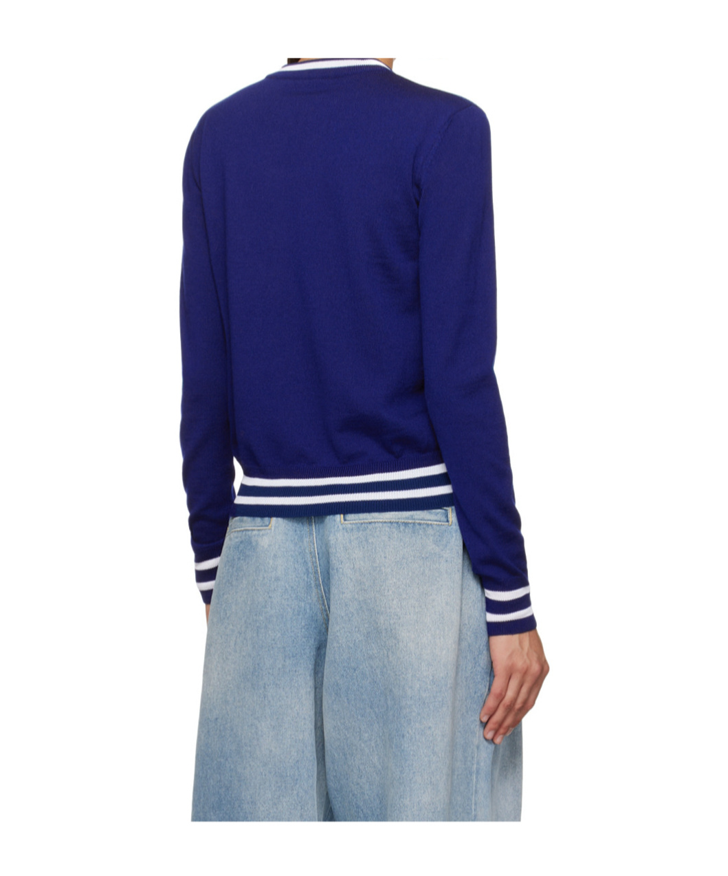 Balmain Logo Sweater In Blue