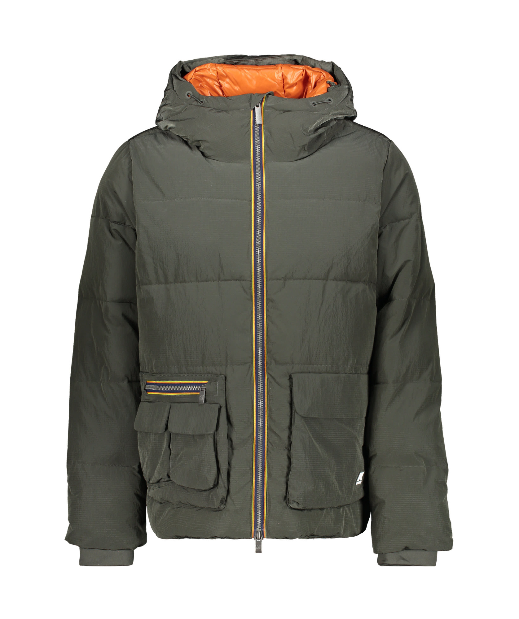 K-way Hooded Down Jacket In Black
