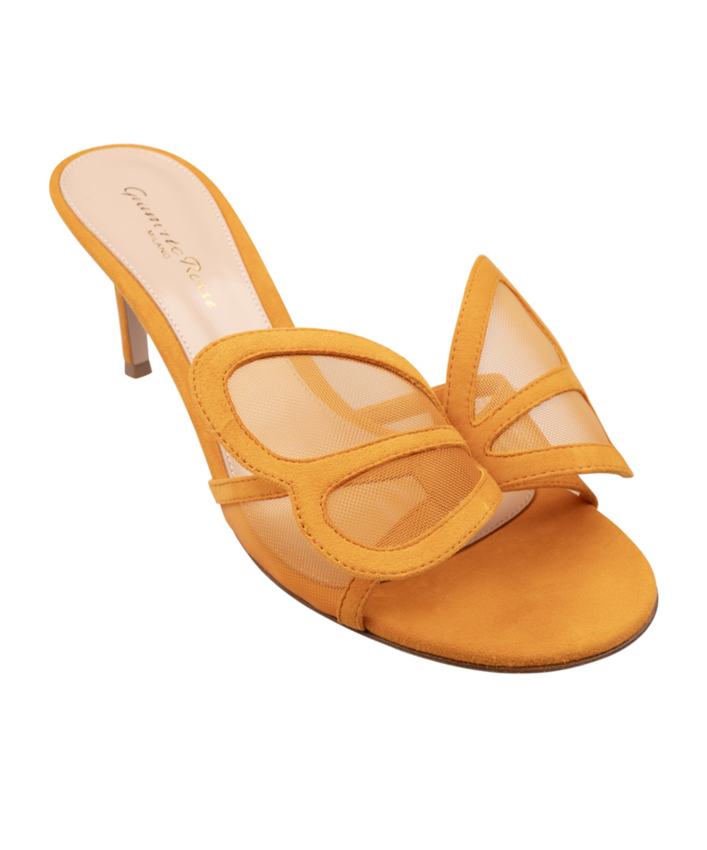 Gianvito Rossi Round Toe High Heel Sandals In Black