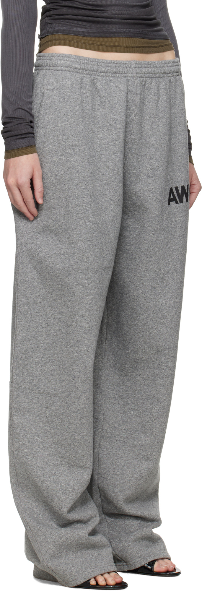 Alexander Wang T Logo-detailed Oversize Sweatpants In Neutral