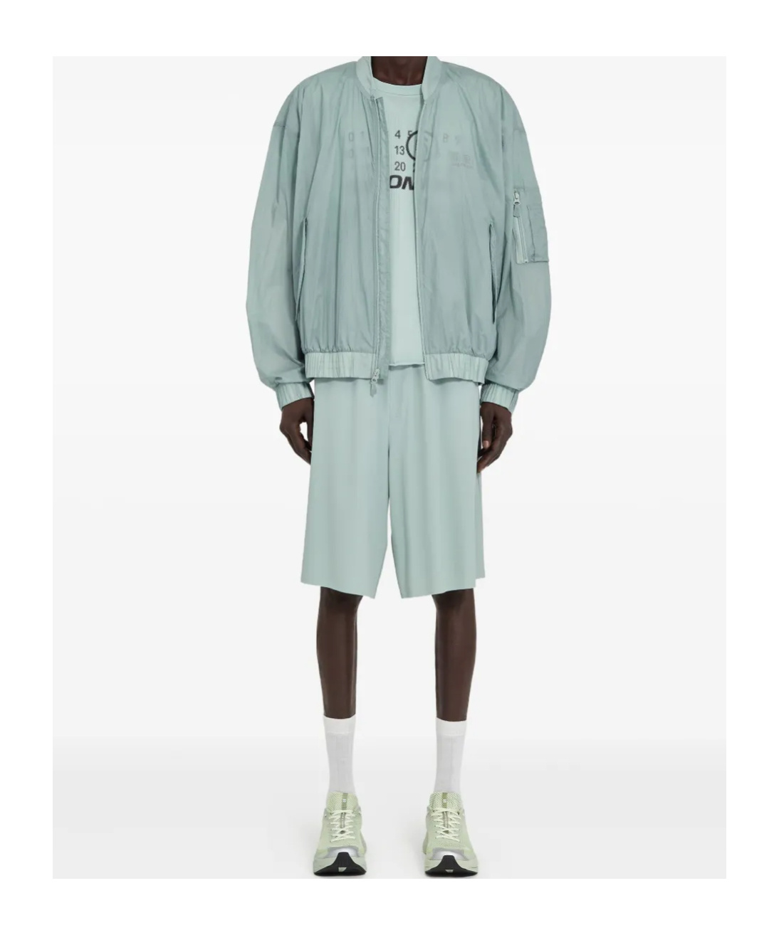 Mm6 Maison Margiela Numeric Graphic Jacket Elasticated Waist