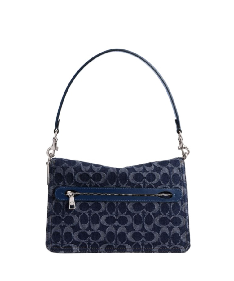 COACH CHAIN TABBY SHOULDER BAG IN SIGNATURE DENIM