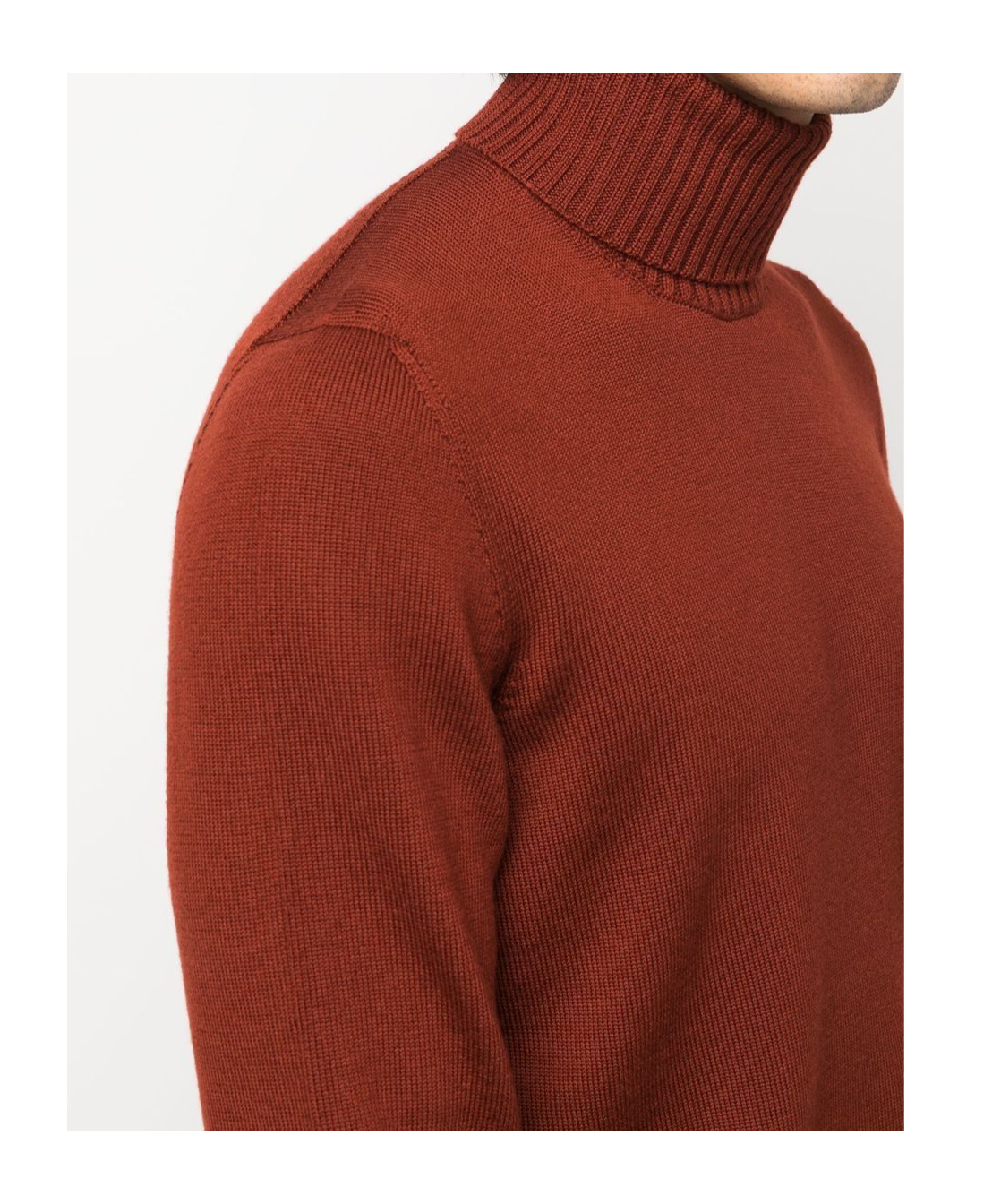 Drumohr Long-sleeved Turtleneck Sweater In Red