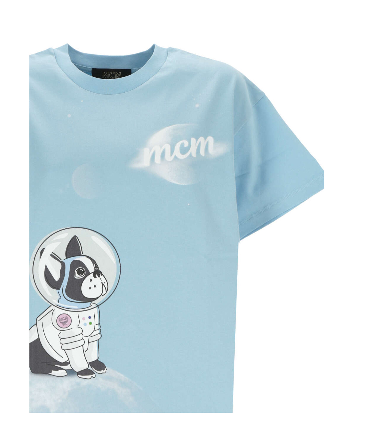 Mcm Men's Printed Cotton T-shirt In Blue