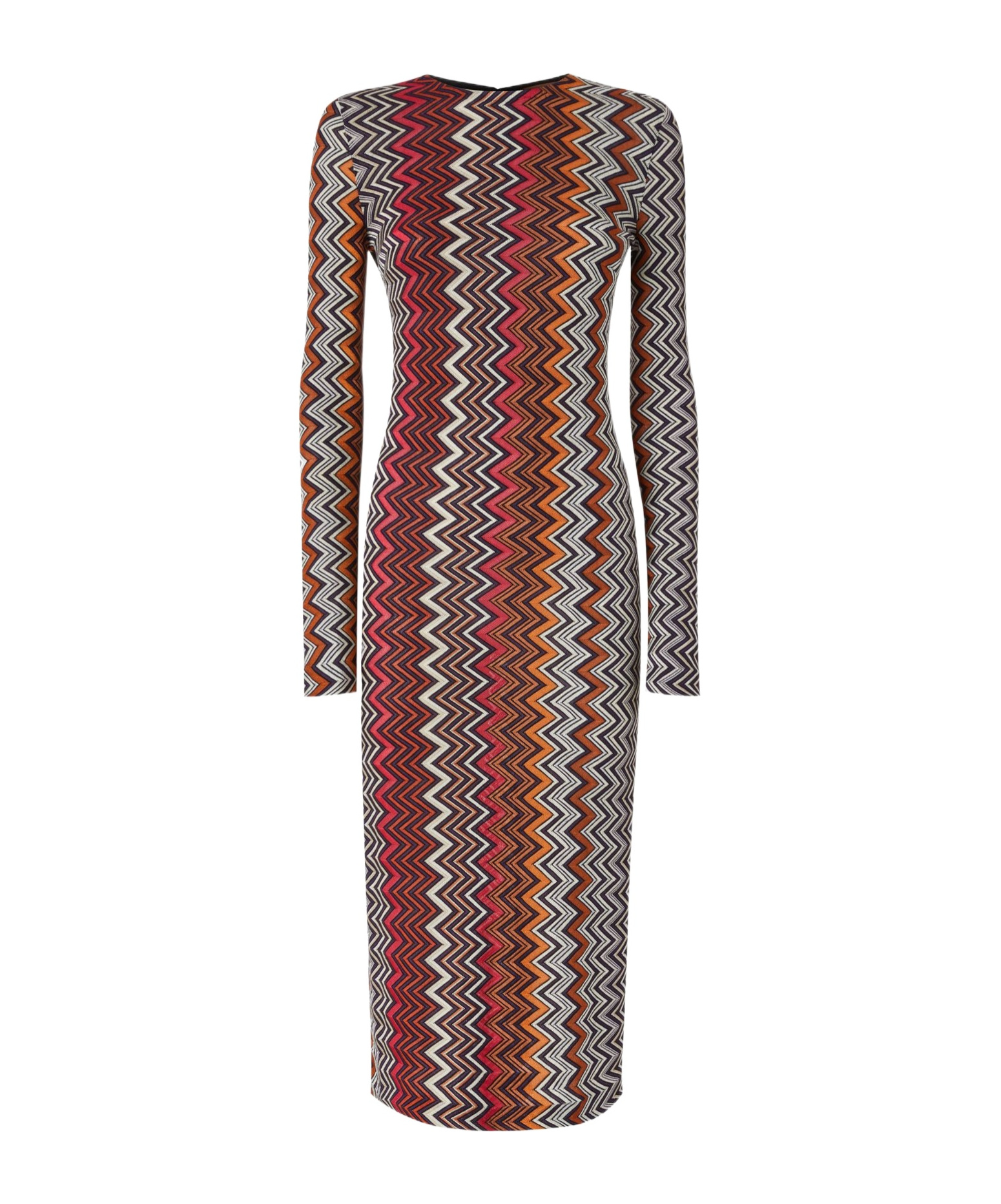 Shop Missoni Long Sleeve Dress In Multicolor