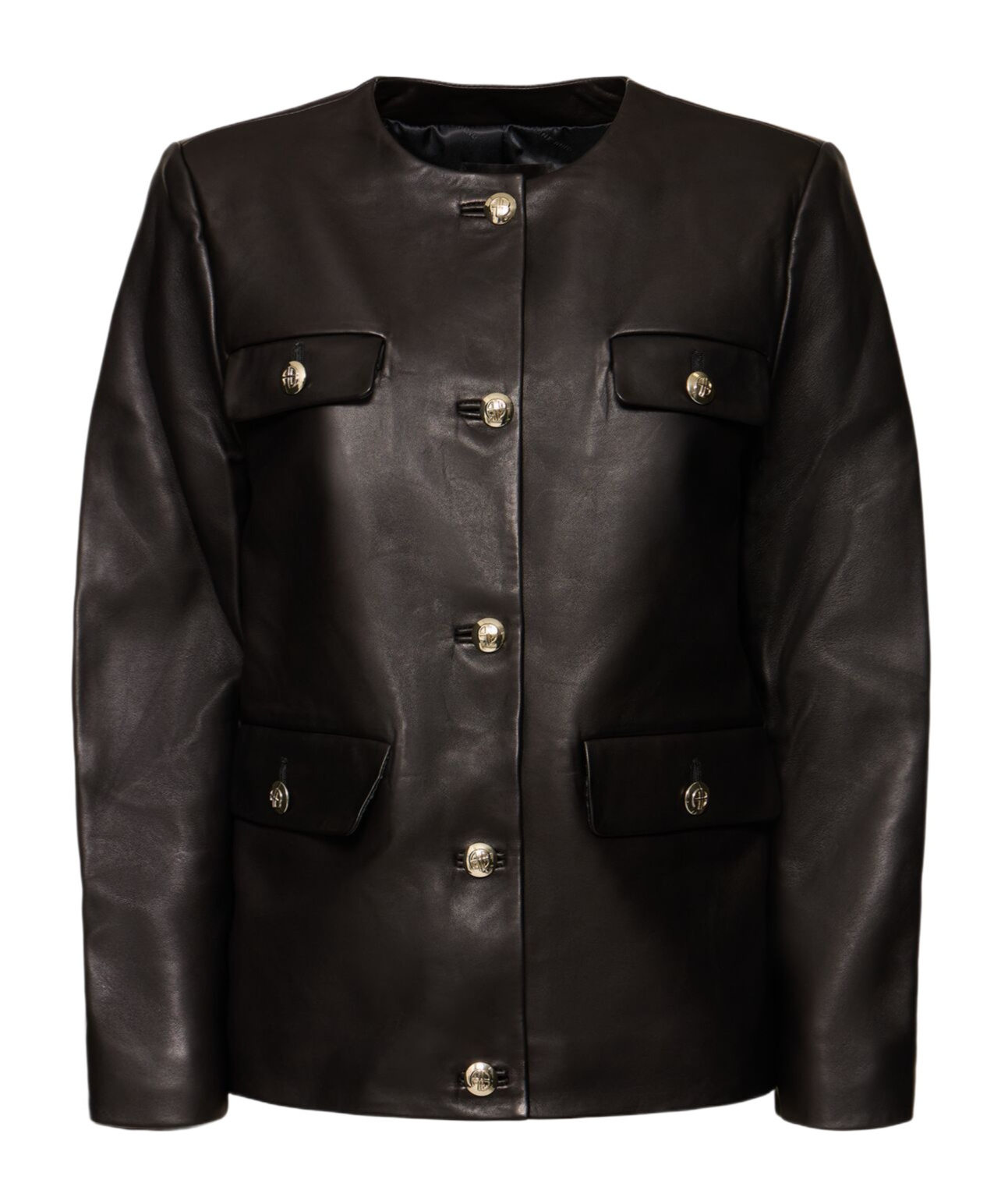 Anine Bing Long-sleeved Leather Jacket