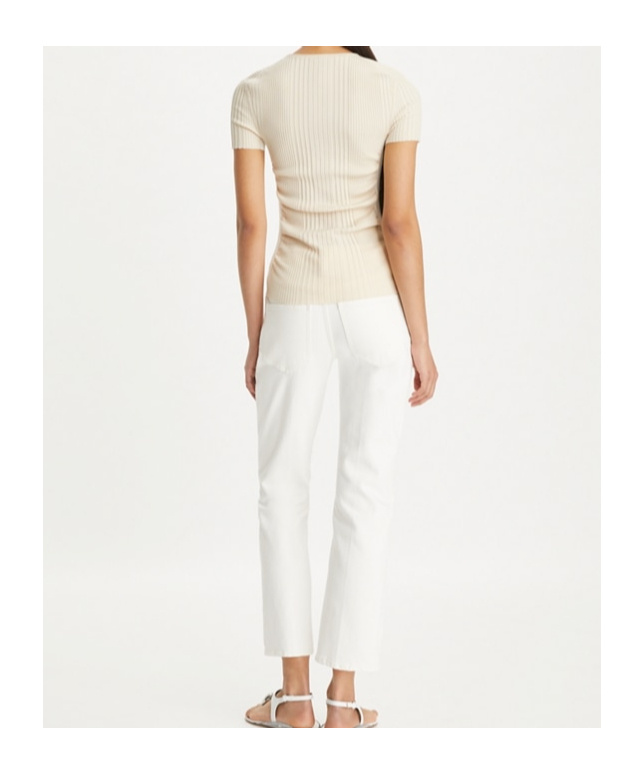 TORY BURCH WHITE FLARE DENIM JEANS