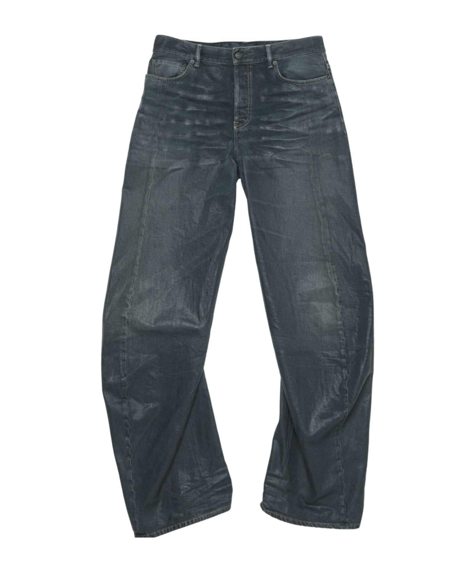Acne Studios Jeans With Belt Loops In Green