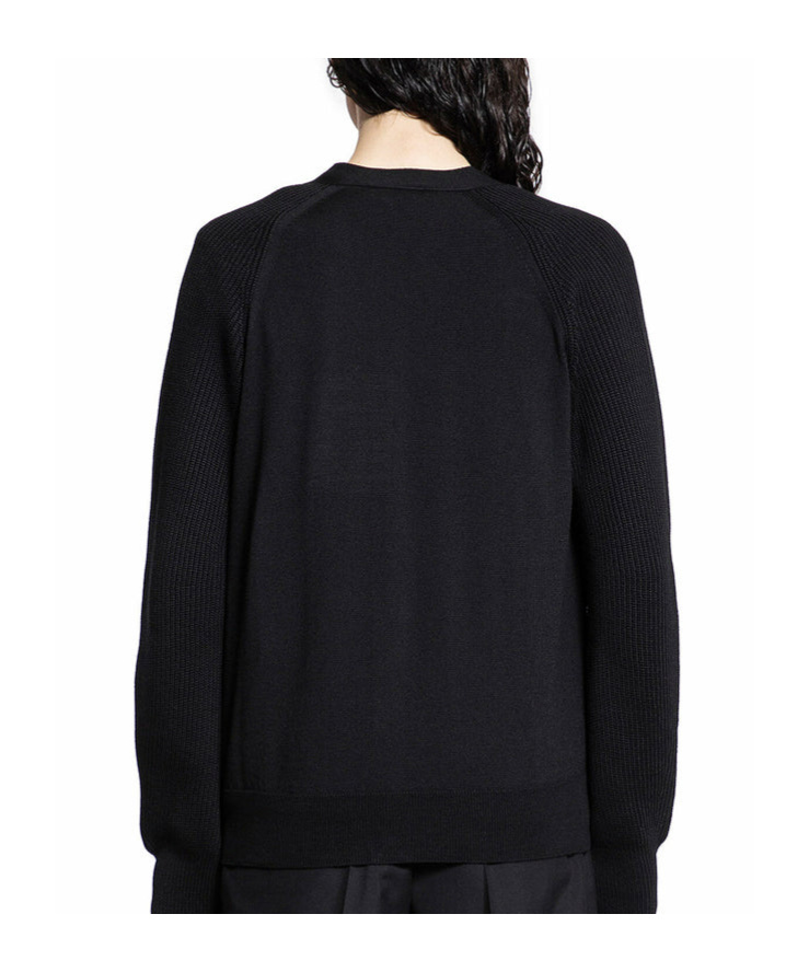 Alexander Mcqueen Wool Cardigan With Logo Embroidery In Black