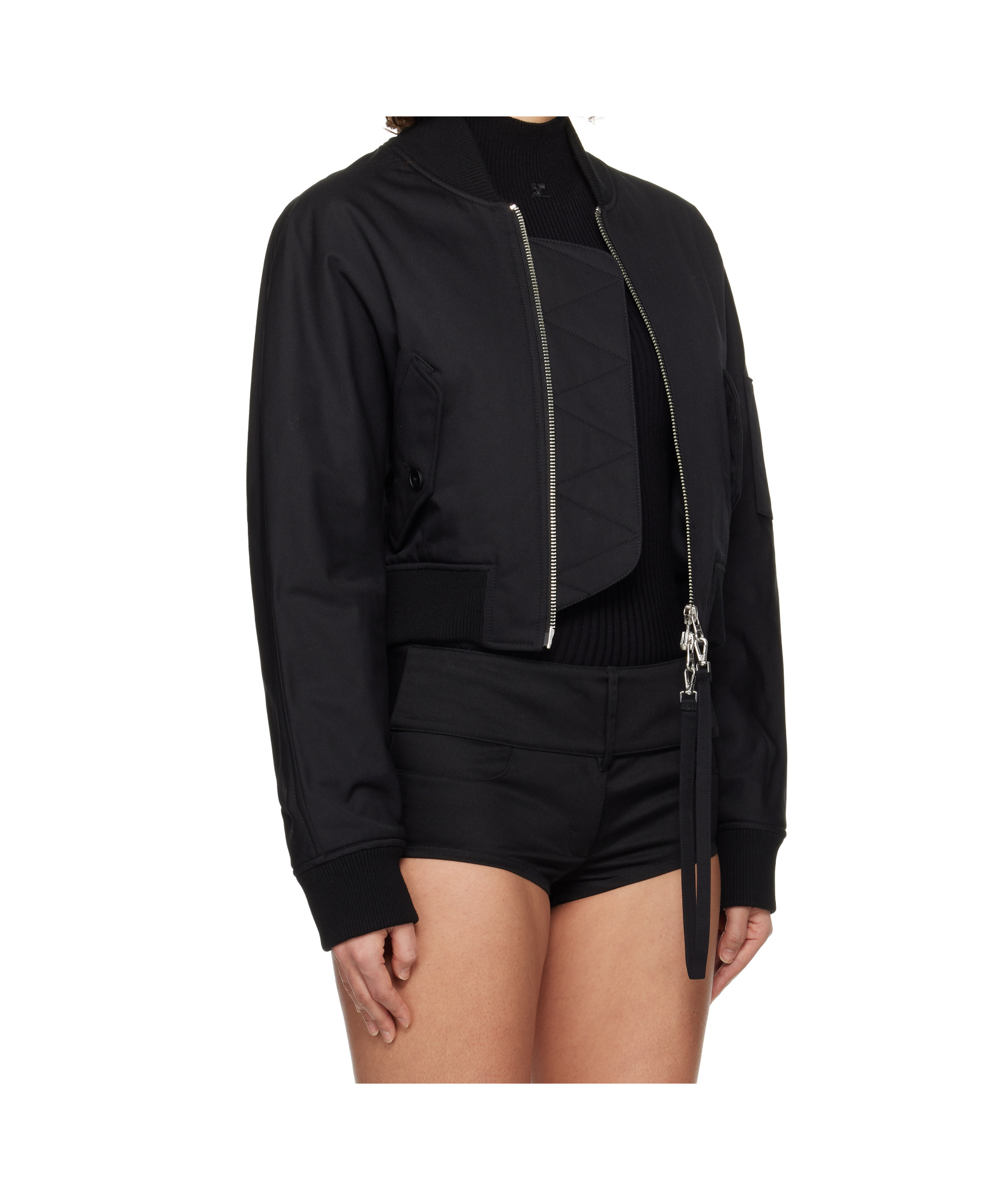 Courrèges Scuba Bomber Jacket Casual Jackets And Parka Black