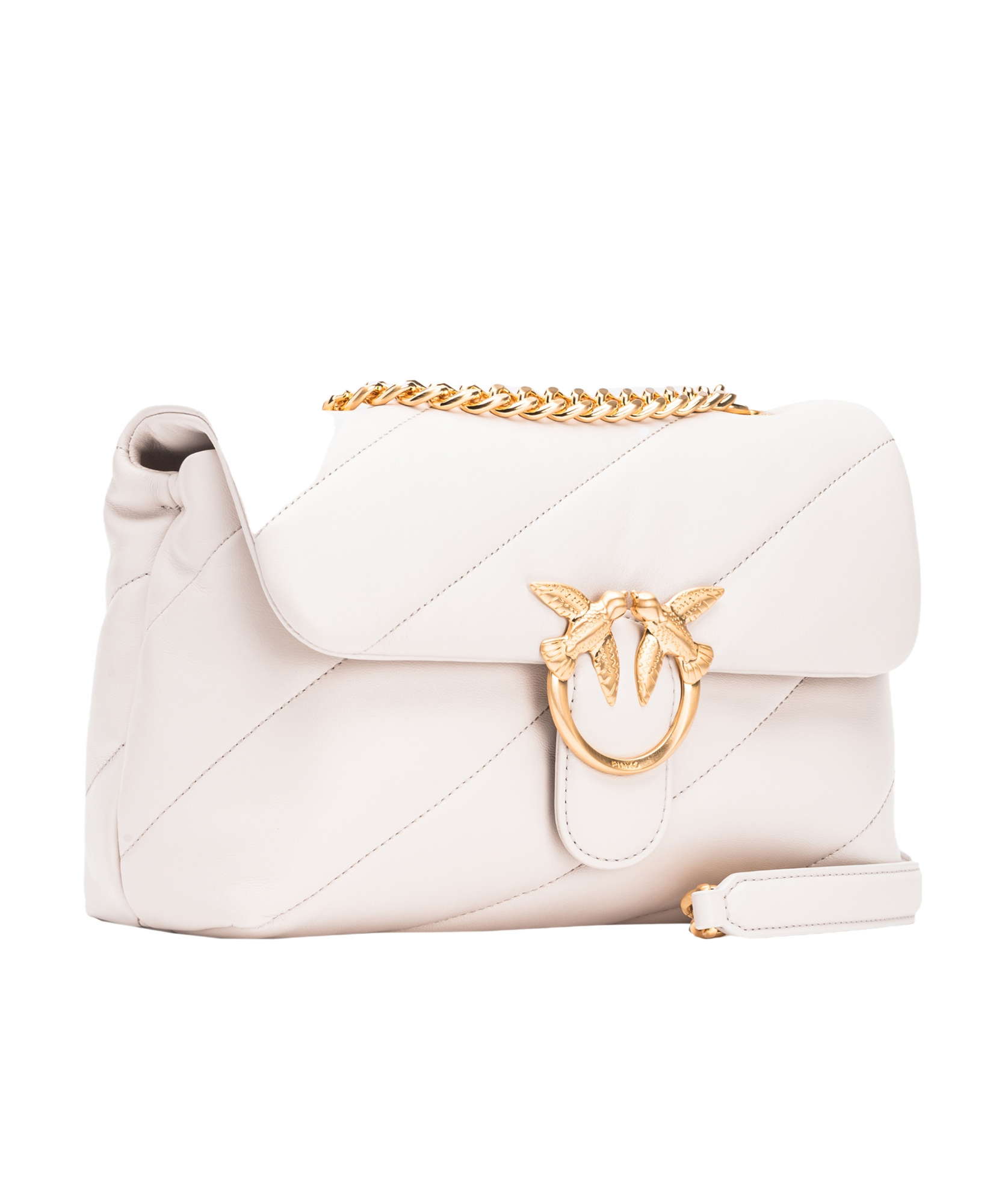 Pinko Flip Shoulder Bag In White