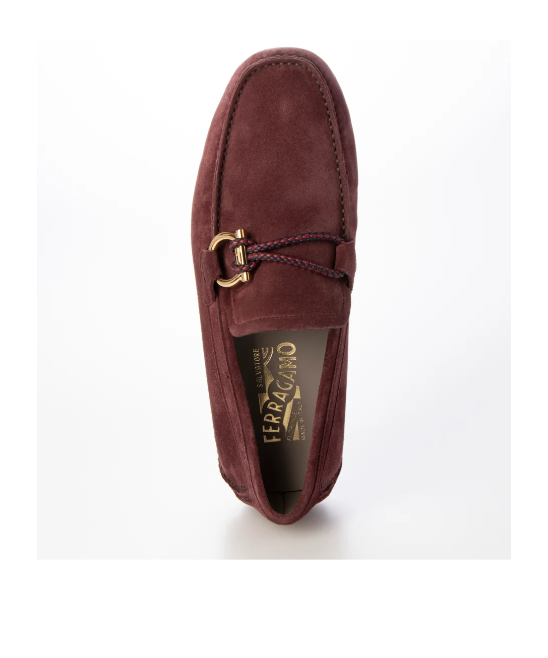 Ferragamo Loafers With Logo Buckle In Brown