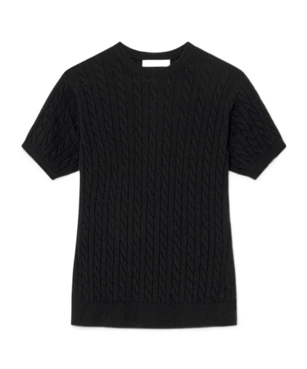 Gimaguas Rina Cable-knit T-shirt In Black