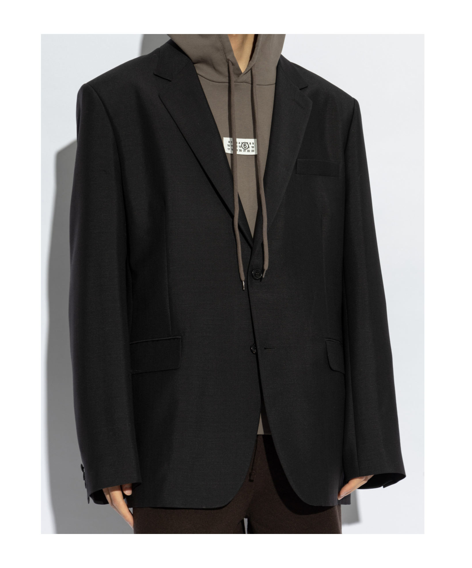 Maison Margiela Long-sleeved Suit Coat In Black