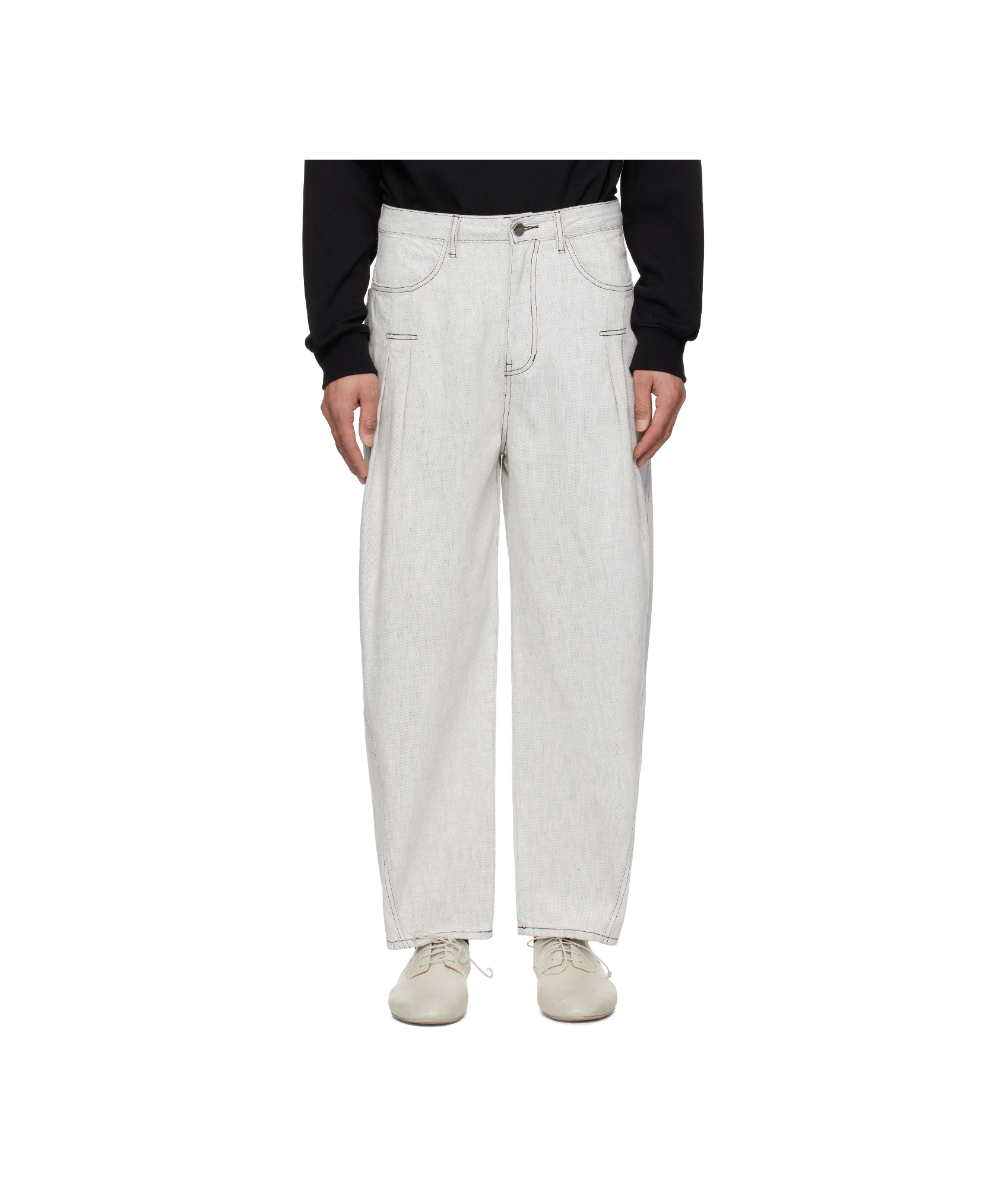 Ader Error Product. 75 Jeans In White