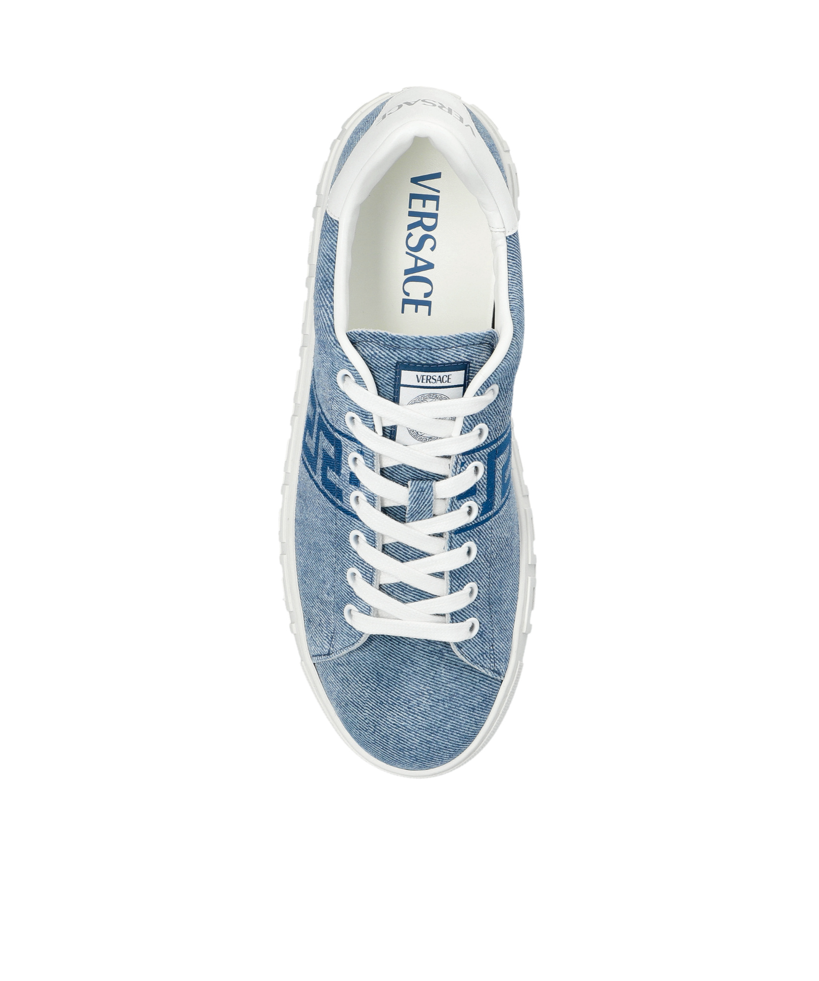 Versace Lace-up Low-cut Casual Shoes In Blue