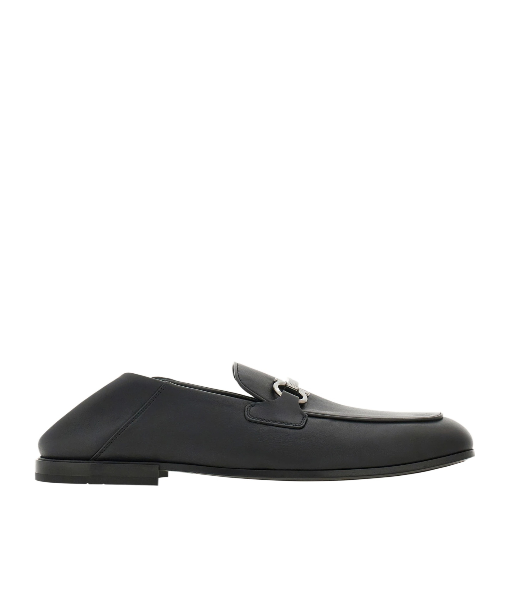 Ferragamo Gancini Decorative Loafers In Black