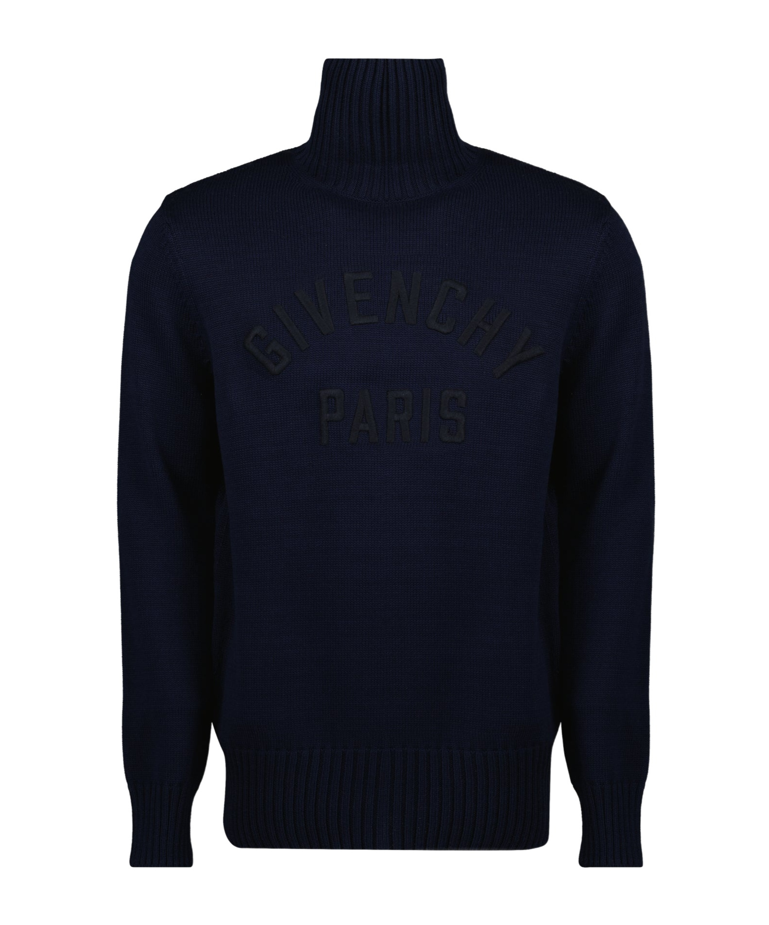 Givenchy Ribbed Turtleneck Jumper Cuffs Hem In Black