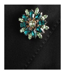 Dolce & Gabbana Brooch With Rhinestones In Green