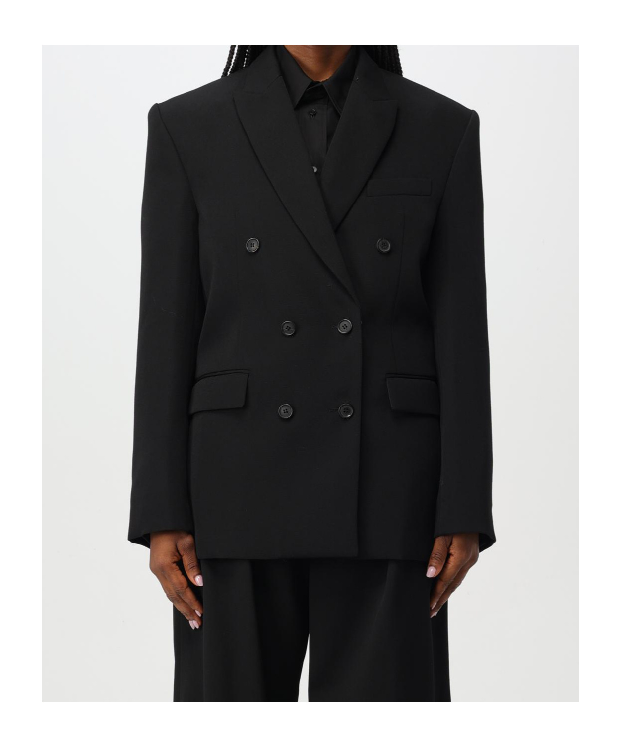 Wardrobe.nyc Wardrobe. Nyc Double Breasted Blazer In Black