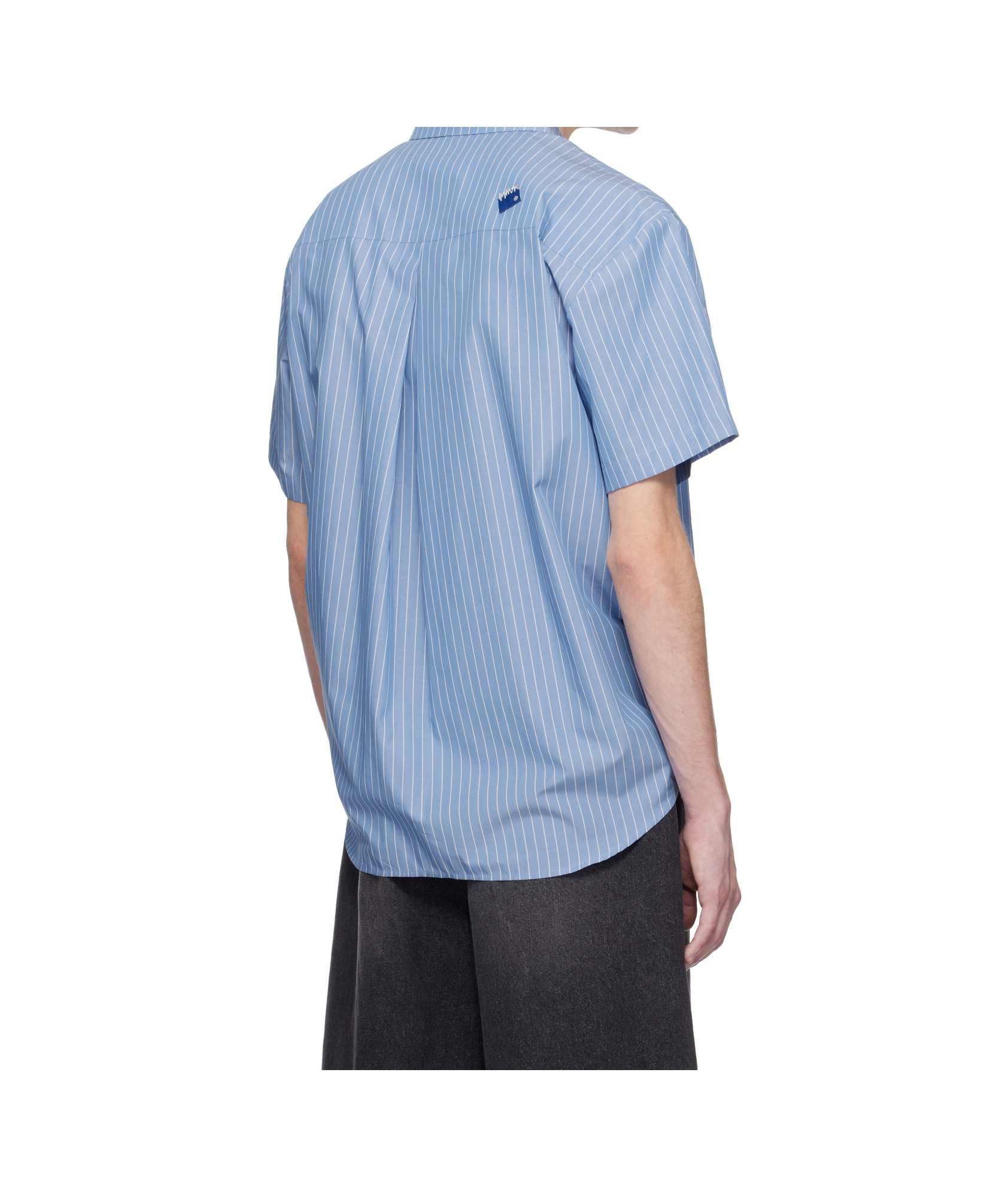 Ader Error Striped Shirt In Blue
