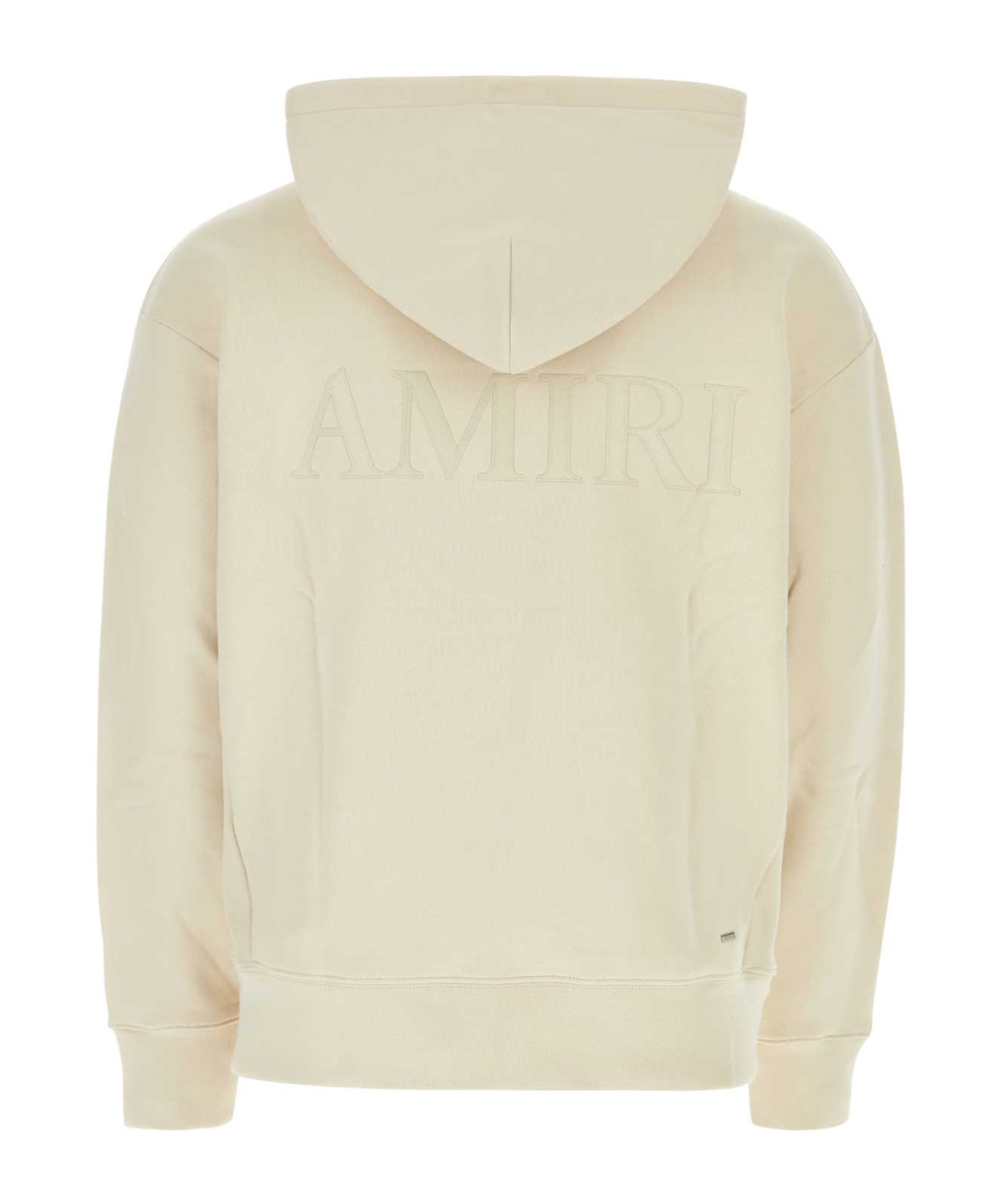 Amiri Cotton Sweatshirt With Front Pocket And Hood In Nude