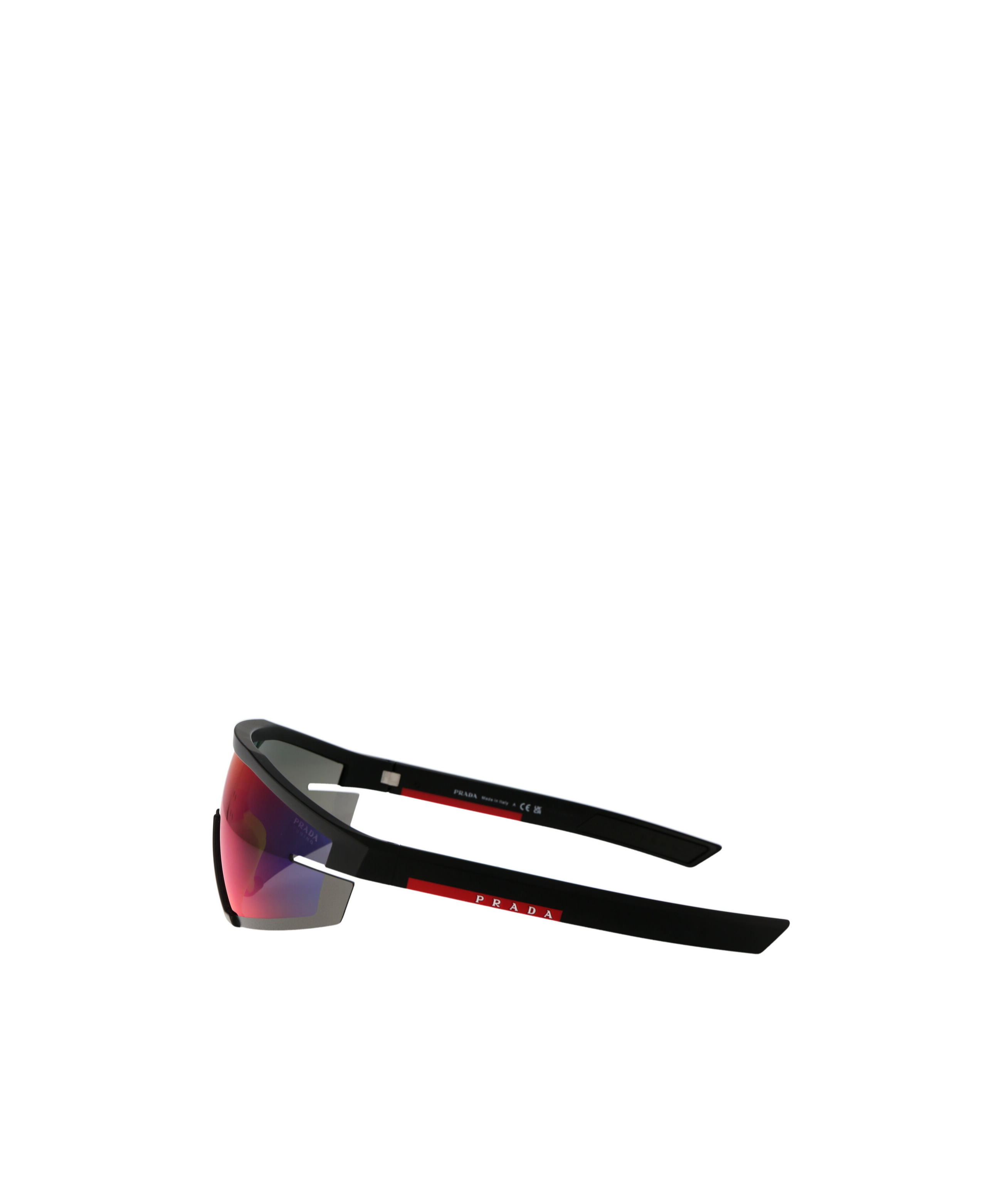 Prada Eyewear Shield Frame Sunglasses In Black