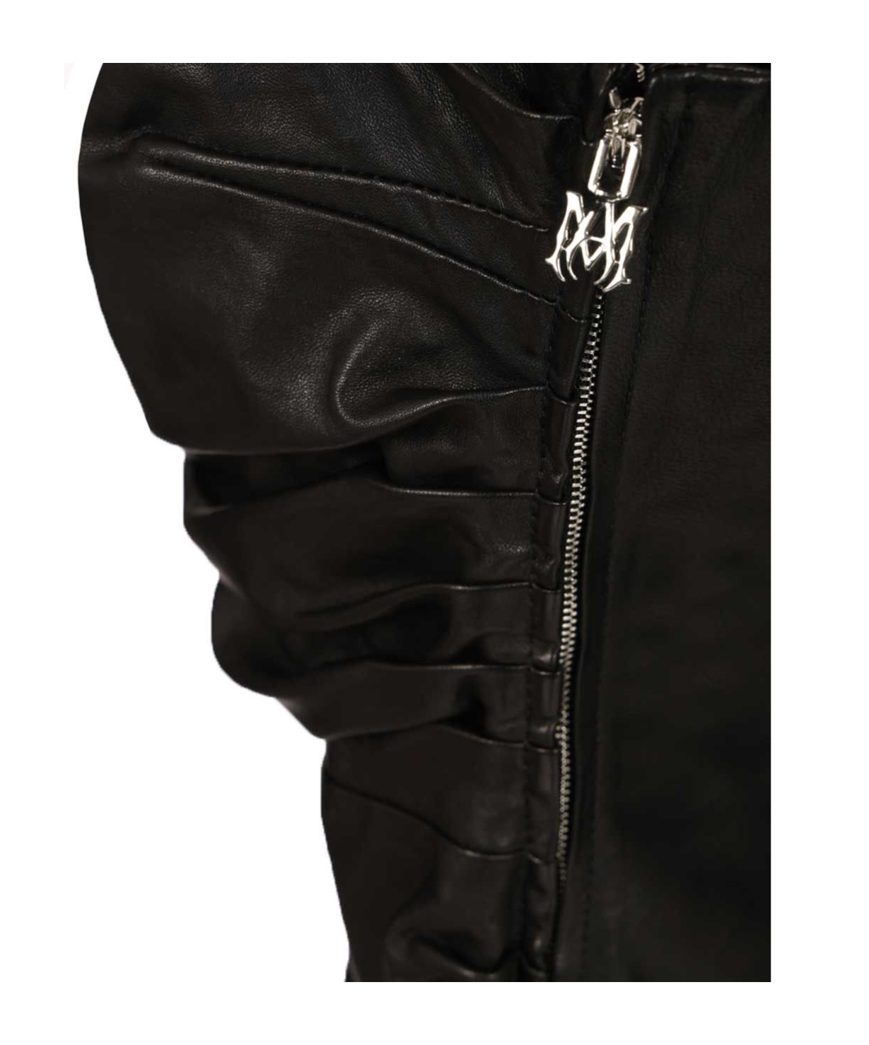 Amiri Women Leather Mini Dress In Black