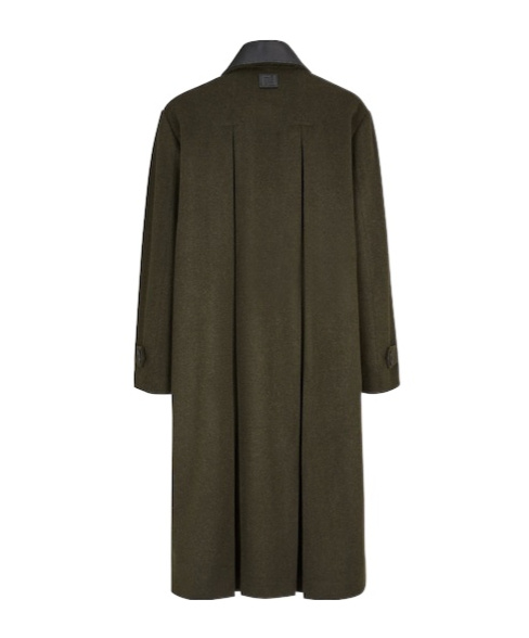 Fendi Wool And Alpaca Single-breasted Coat In Green