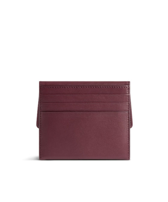Balenciaga Calfskin Rodeo Card Holder In Dark Burgundy