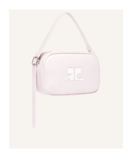 Courrèges Reedition Leather Shoulder Bag In White
