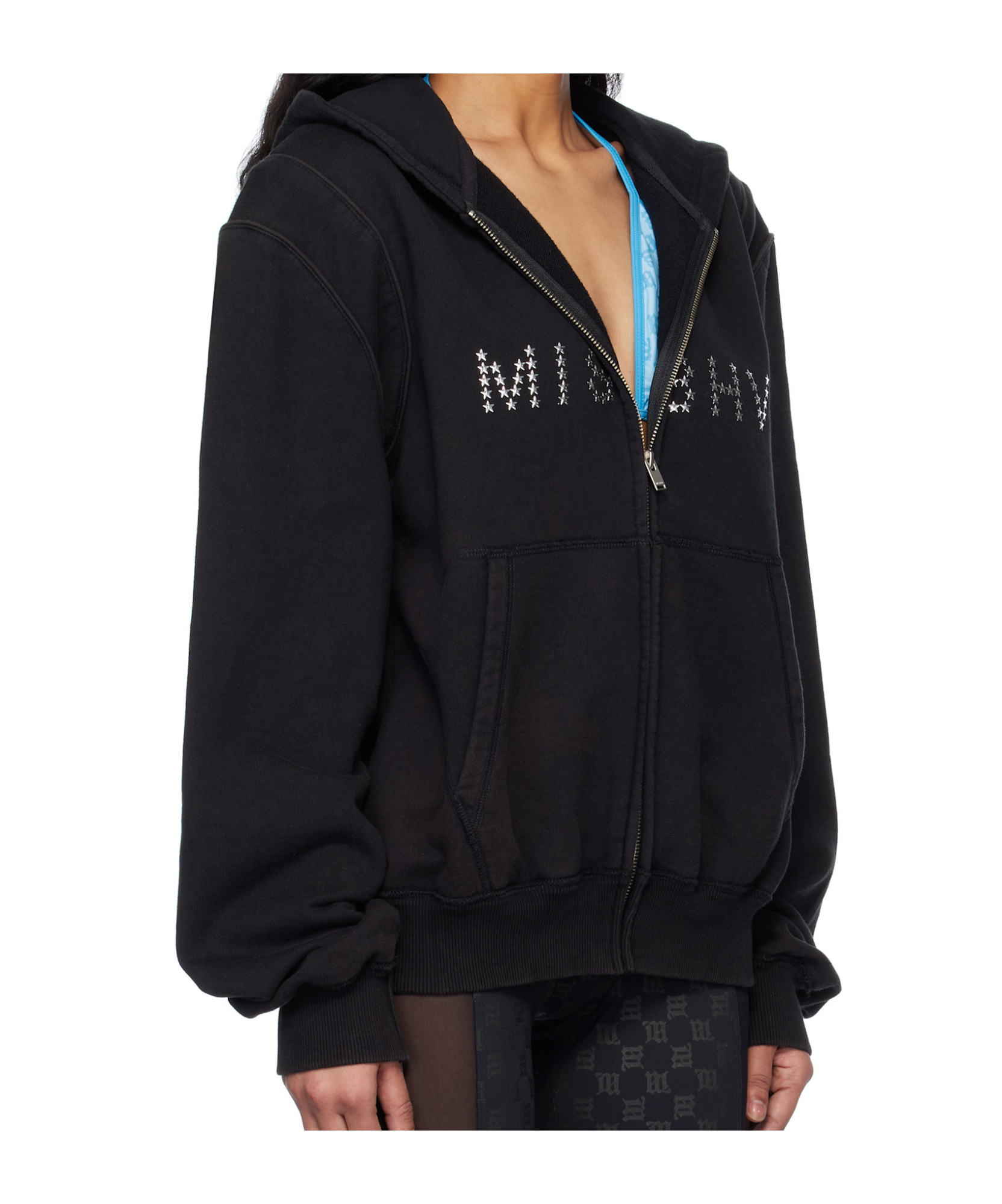 Misbhv Star Teddy Hoodie In Black