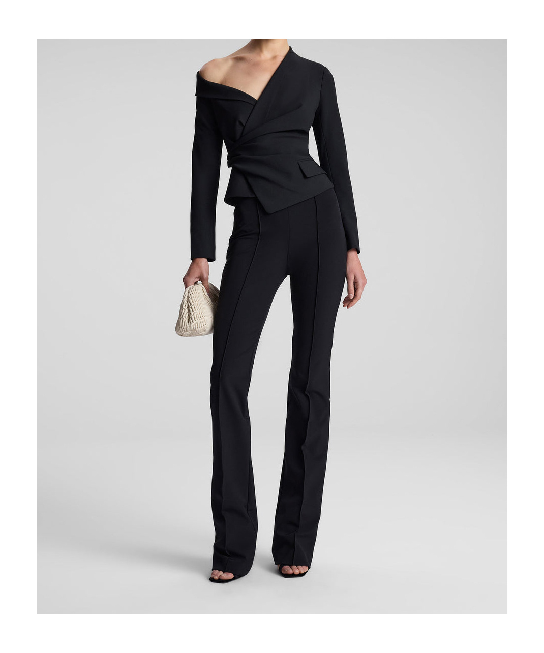 A.l.c Skyla Asymmetric Wrap Top In Black
