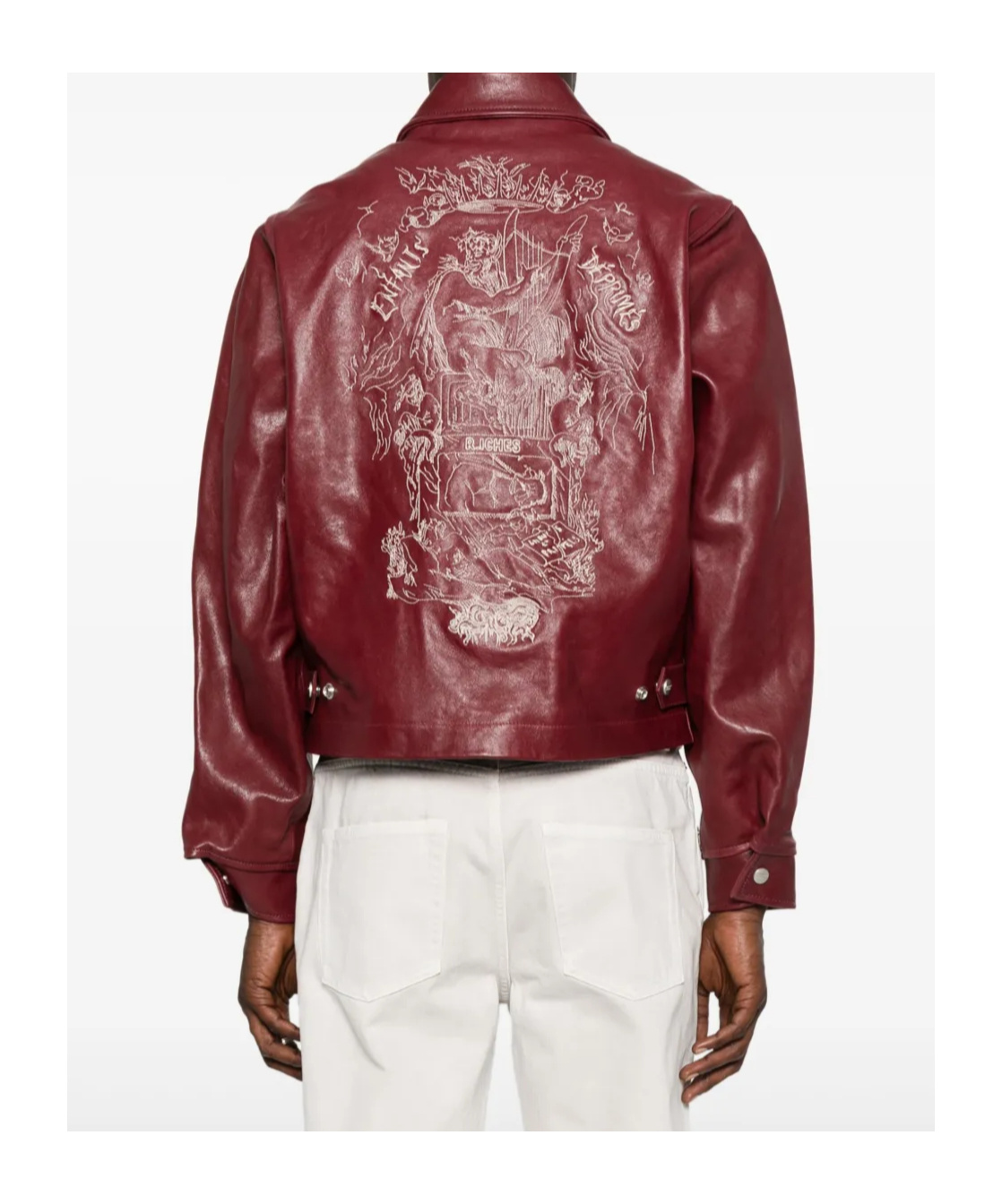 Enfants Riches Deprimes Long Sleeve Leather Jacket In Animal Print