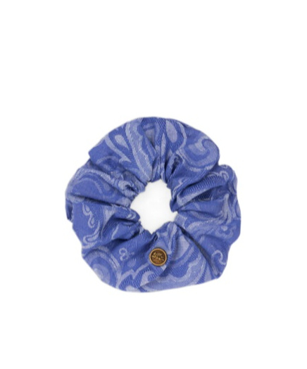 Shop Etro Jacquard Denim Scrunchie