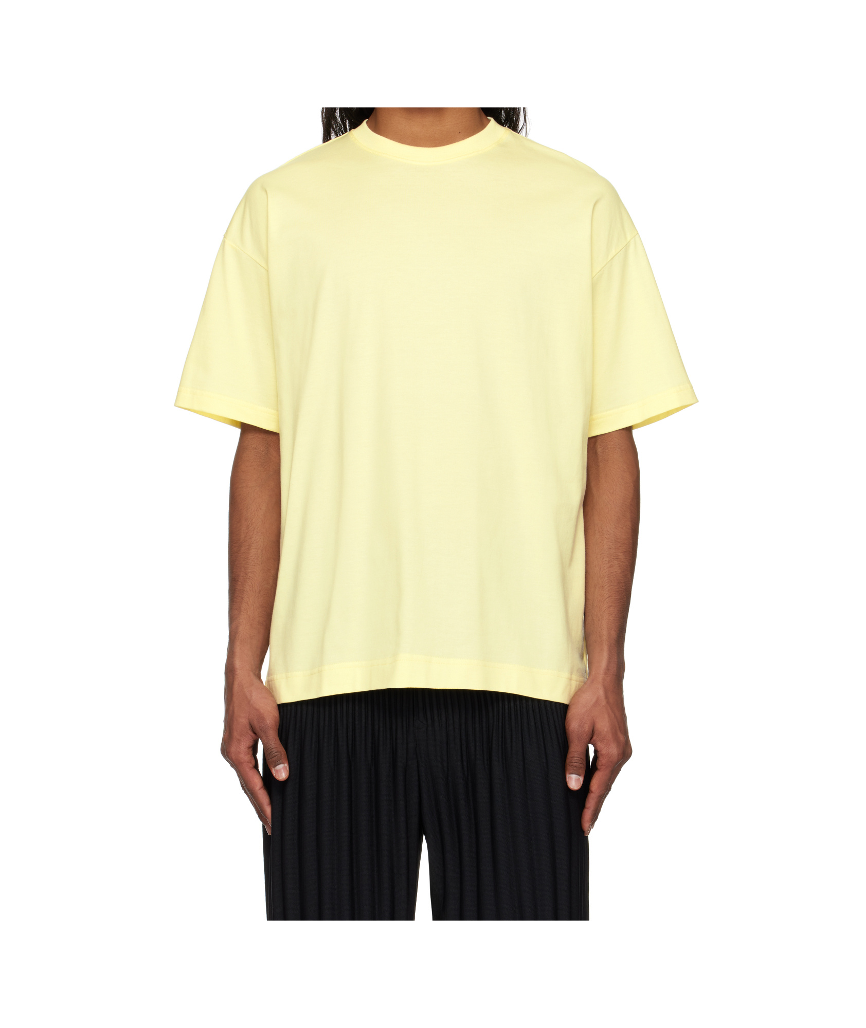 Issey Miyake Yellow Windswept Plaid T-shirt