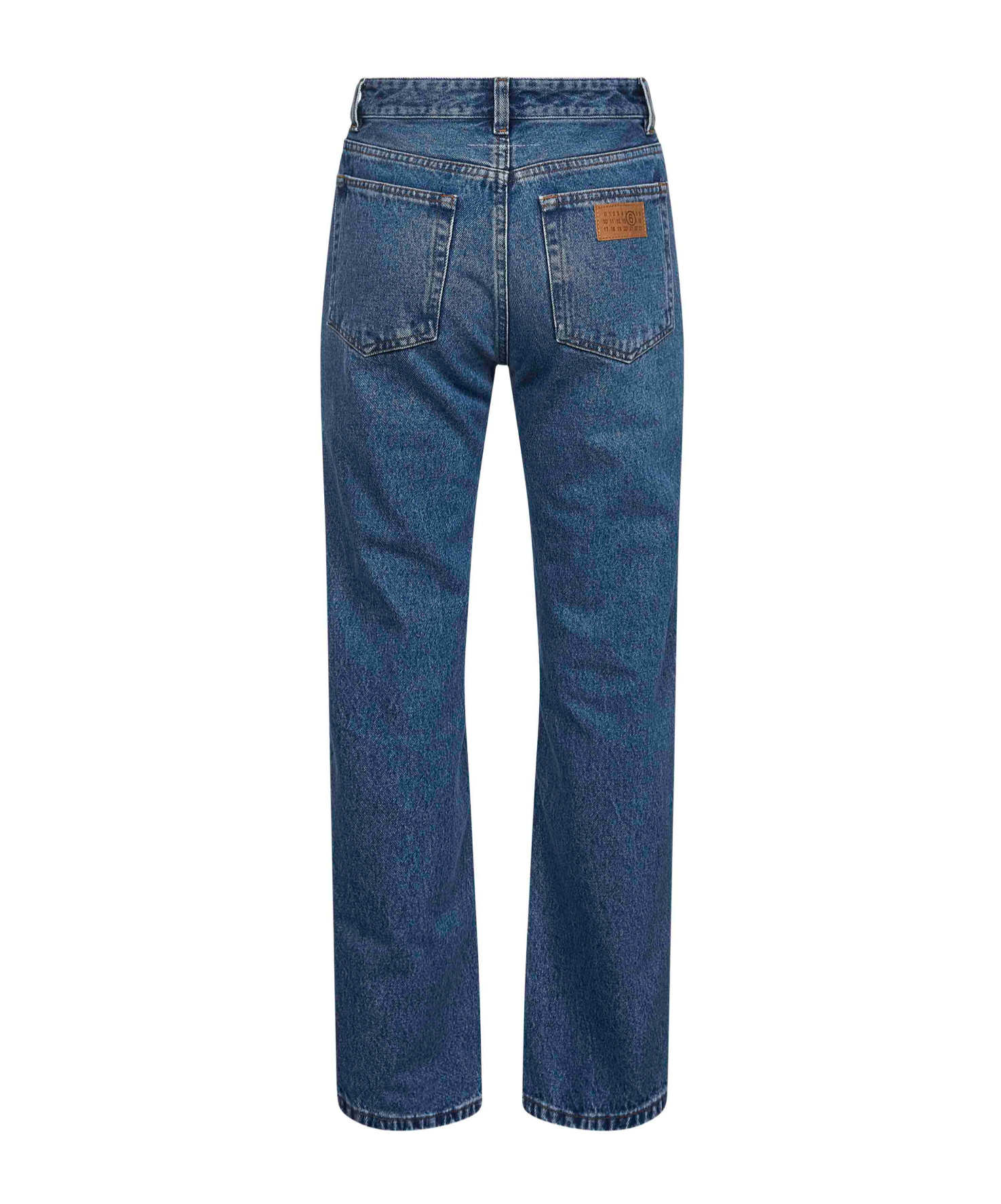 Mm6 Maison Margiela Blue Denim Inside Out-effect Jeans In Blue