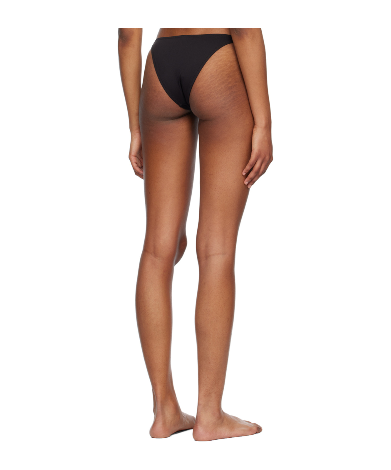 Moschino Logo Bikini Swimsuit In Brown