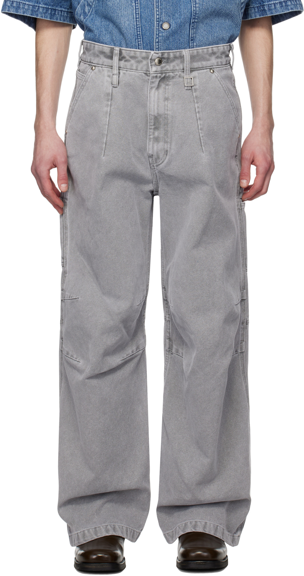 Wooyoungmi Lightweight Wide-leg Jeans In Gray